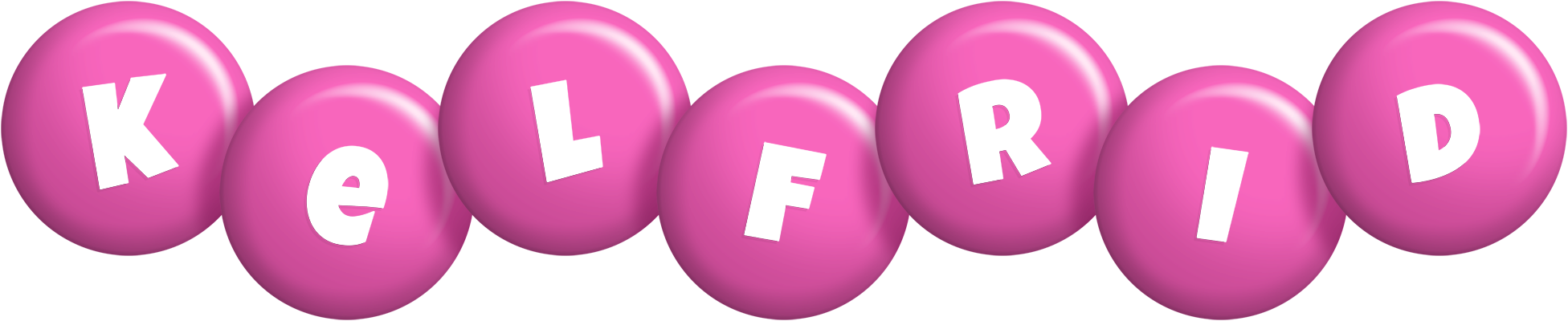 Kelfrid candy-pink logo