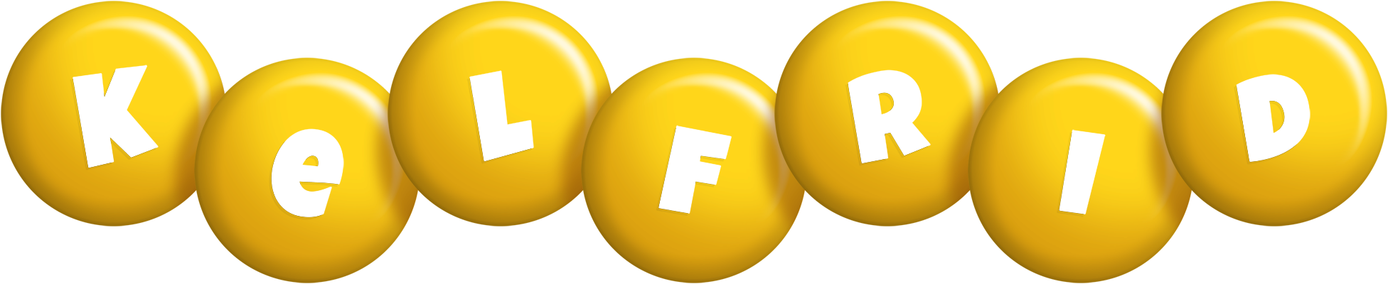 Kelfrid candy-yellow logo