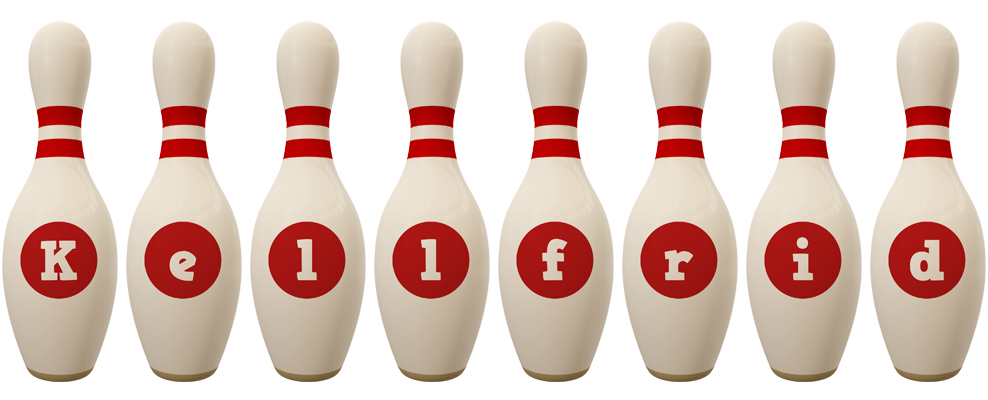 Kellfrid bowling-pin logo
