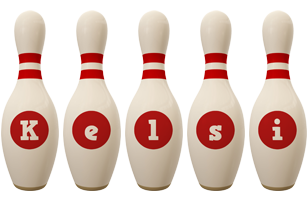 Kelsi bowling-pin logo