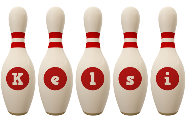 Kelsi bowling-pin logo