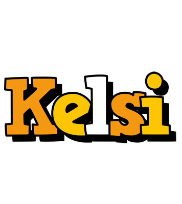 Kelsi cartoon logo