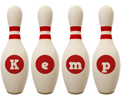 Kemp bowling-pin logo