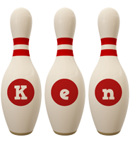 Ken bowling-pin logo