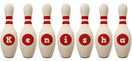 Kenisha bowling-pin logo