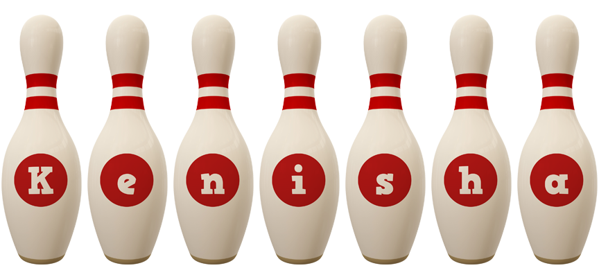 Kenisha bowling-pin logo