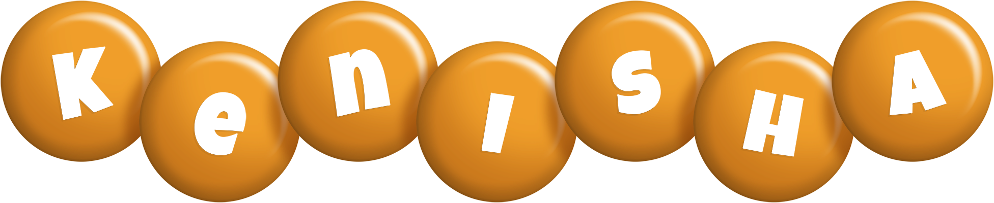Kenisha candy-orange logo