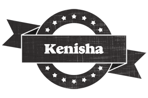 Kenisha grunge logo