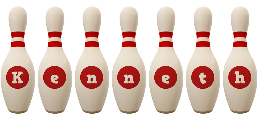 Kenneth bowling-pin logo