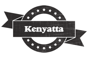 Kenyatta grunge logo