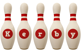 Kerby bowling-pin logo