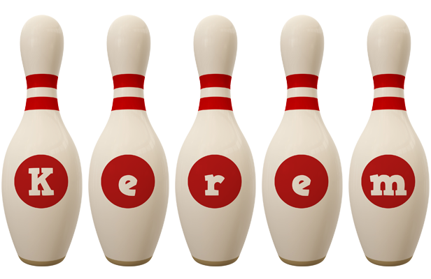 Kerem bowling-pin logo