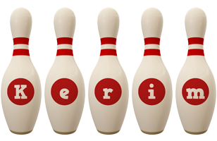 Kerim bowling-pin logo