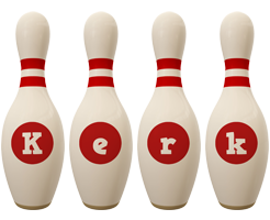 Kerk bowling-pin logo