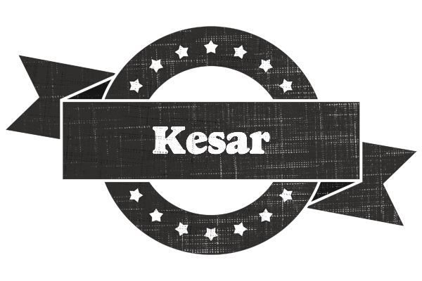 Kesar grunge logo