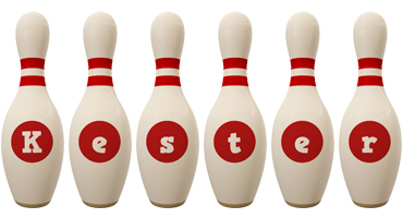 Kester bowling-pin logo