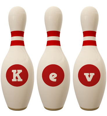 Kev bowling-pin logo