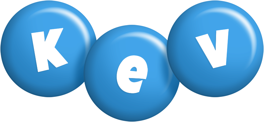 Kev candy-blue logo