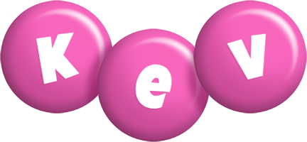 Kev candy-pink logo