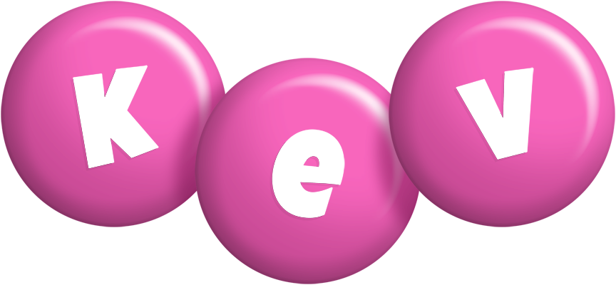 Kev candy-pink logo