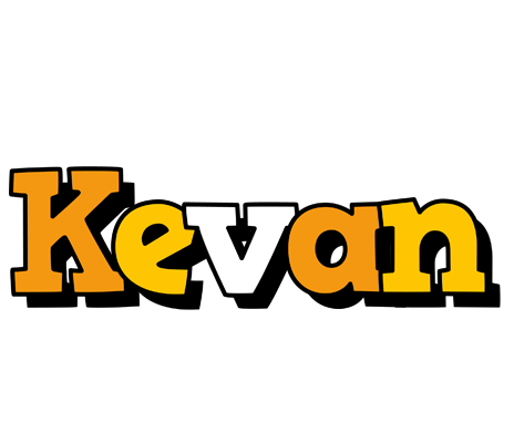 Kevan cartoon logo