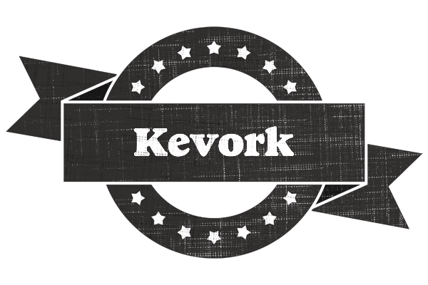 Kevork grunge logo