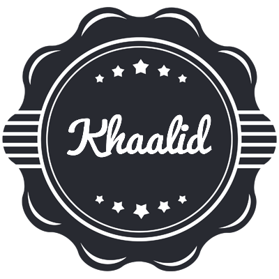 Khaalid badge logo
