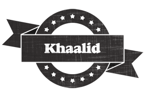 Khaalid grunge logo