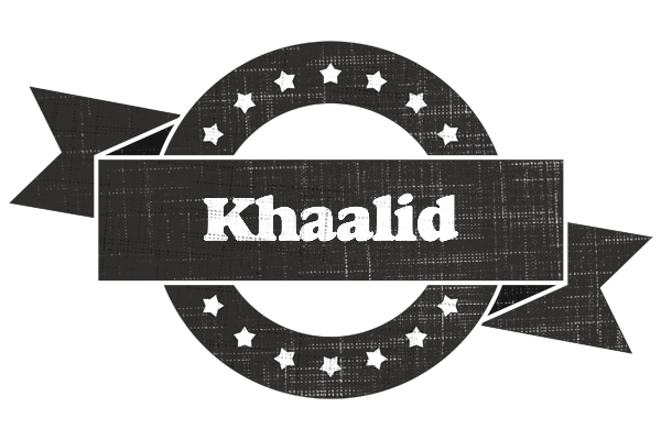 Khaalid grunge logo