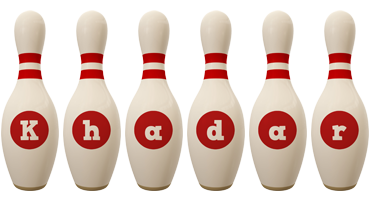 Khadar bowling-pin logo