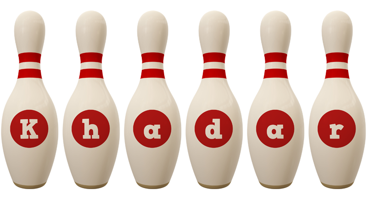 Khadar bowling-pin logo