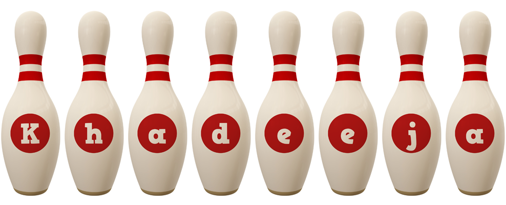 Khadeeja bowling-pin logo