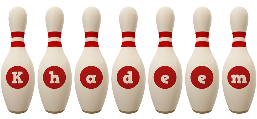 Khadeem bowling-pin logo