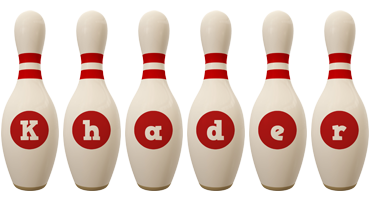 Khader bowling-pin logo