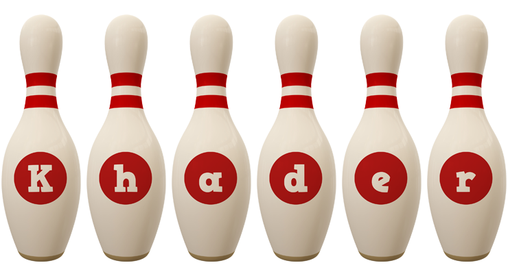 Khader bowling-pin logo