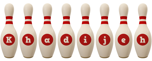 Khadijeh bowling-pin logo