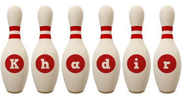 Khadir bowling-pin logo