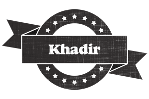 Khadir grunge logo