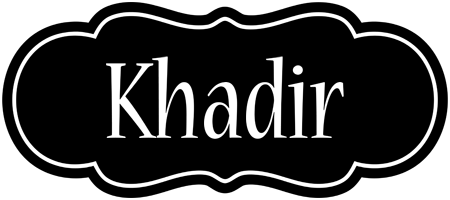 Khadir welcome logo