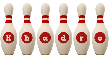 Khadro bowling-pin logo