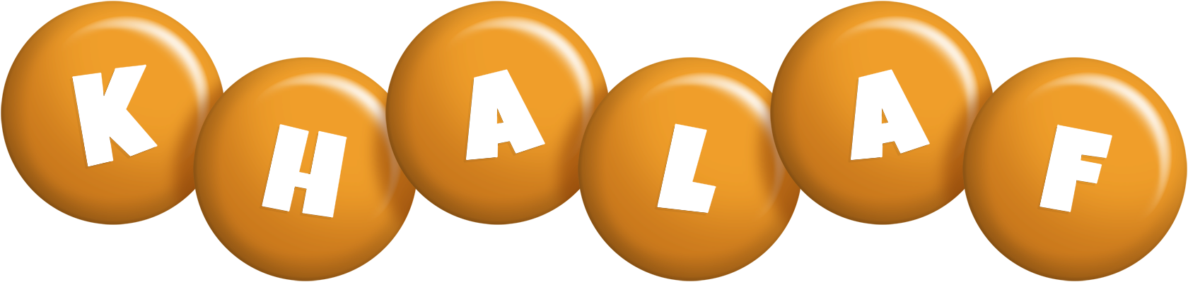 Khalaf candy-orange logo