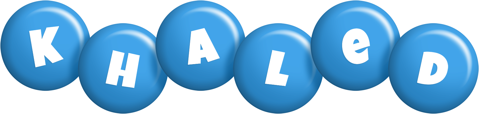 Khaled candy-blue logo
