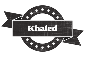 Khaled grunge logo