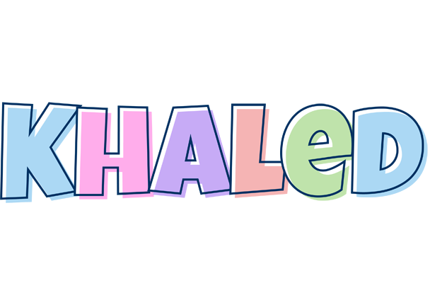 Khaled pastel logo
