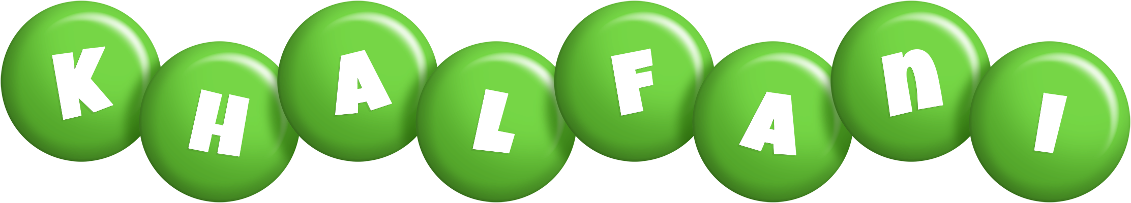 Khalfani candy-green logo