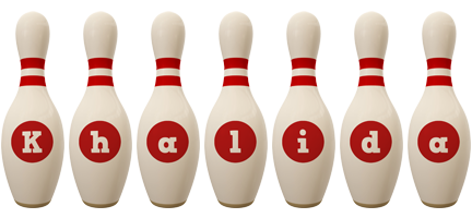 Khalida bowling-pin logo