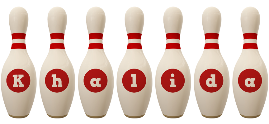 Khalida bowling-pin logo