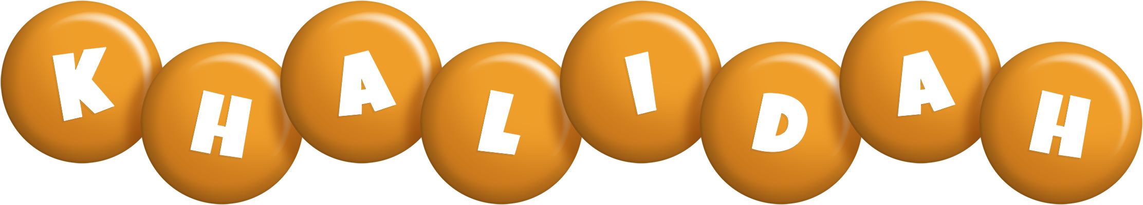 Khalidah candy-orange logo