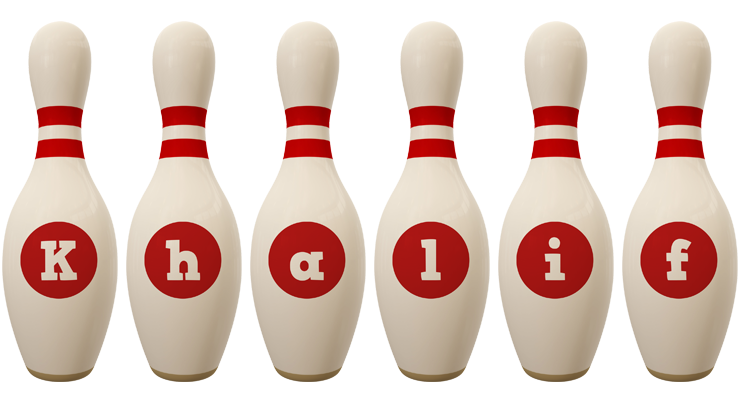 Khalif bowling-pin logo