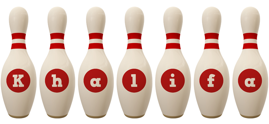 Khalifa bowling-pin logo